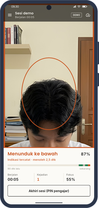 CERDAS warning during a sustained head turn